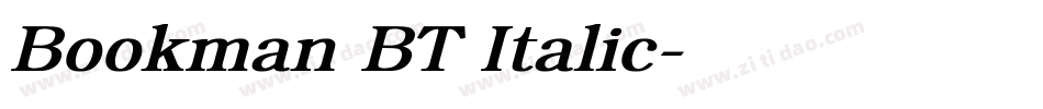 Bookman BT Italic字体转换